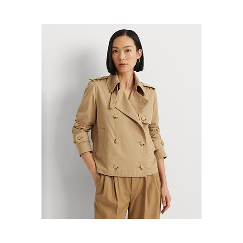 POLO Ralph Lauren Womens Short Double-Breasted Trench Coat