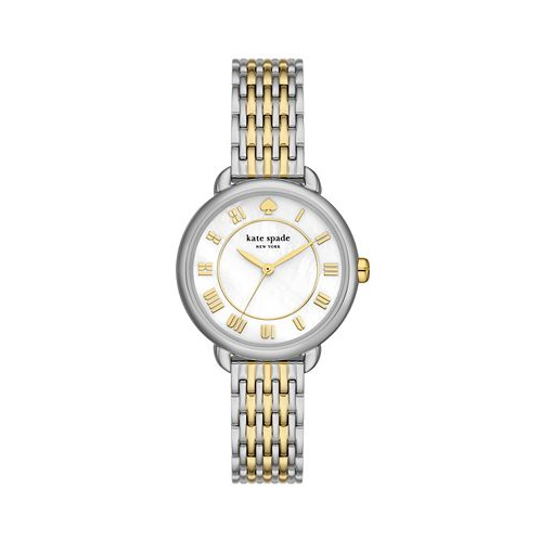 Kate spade new york Womens Lily Avenue Three Hand Two-Tone Stainless Steel Watch 34mm