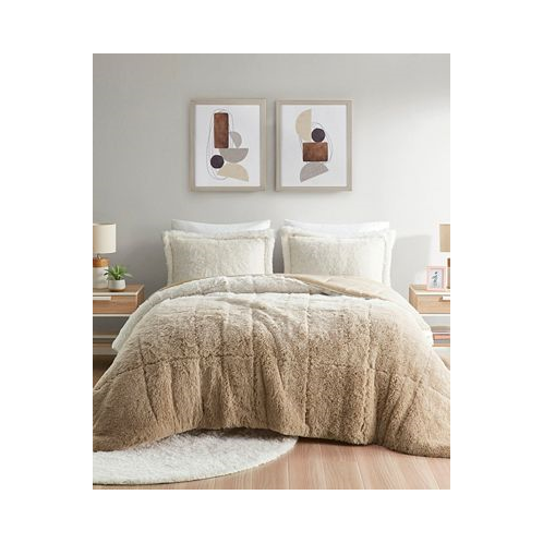 Intelligent Design Brielle Ombre Shaggy Faux Fur 2-Pc. Comforter Set Twin/Twin XL