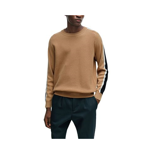 Hugo Boss Mens Color-Blocking And Mesh Detail Sweater