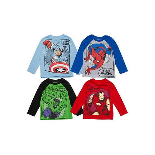 Marvel Spiderman Toddler| Child Boys Long Sleeve Graphic T-Shirt Gray/Blue/Red/Green