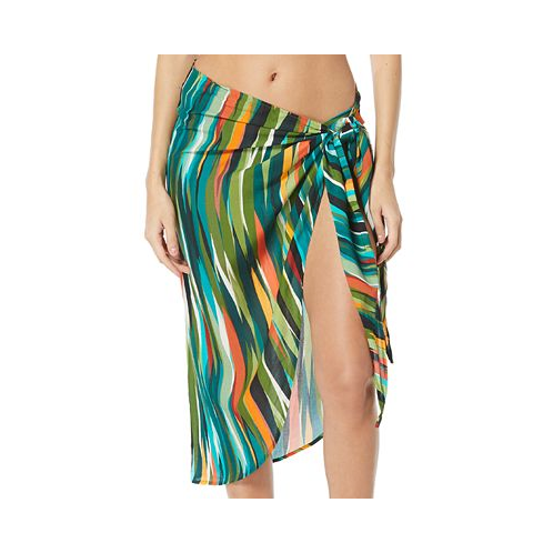 Vince Camuto Womens Printed Pareo Tie-Front Swim Skirt Cover-Up