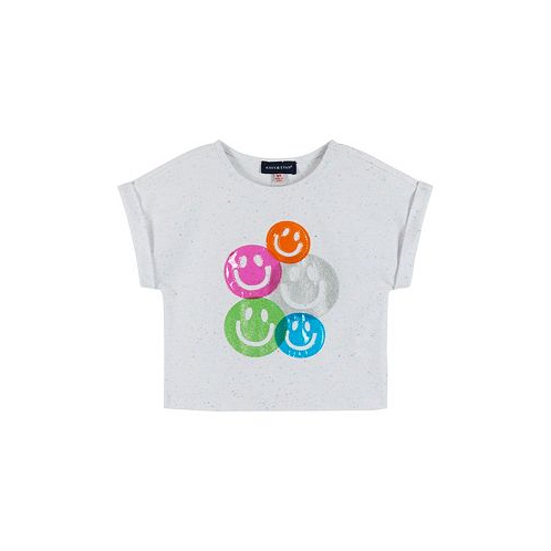 Andy & Evan Toddler/Child Girls Smiley Face Print Nep Tee