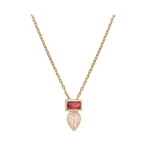 Audrey by Aurate Peridot (3/8 ct. t.w.) & Green Tourmaline (1/3 ct. t.w.) Bezel 18 Pendant Necklace in Gold Vermeil (Also available in Morganite & Pink Topaz)