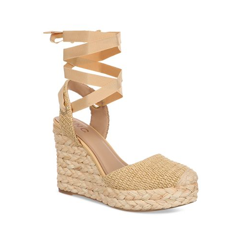 I.N.C. International Concepts Womens Maisie Lace-Up Espadrille Wedge Sandals