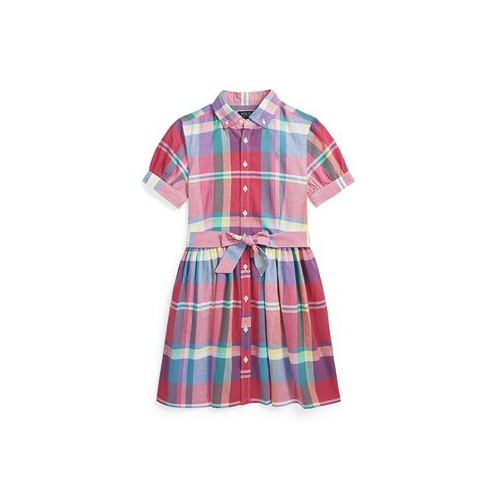 Polo Ralph Lauren Big Girls Cotton Madras Shirtdress