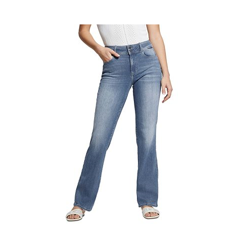 GUESS Womens Shape Up Straight-Leg Jeans