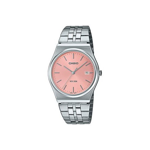 G-Shock Casio Mens Analog Silver-Tone Stainless Steel Watch 35mm MTPB145D-4VT