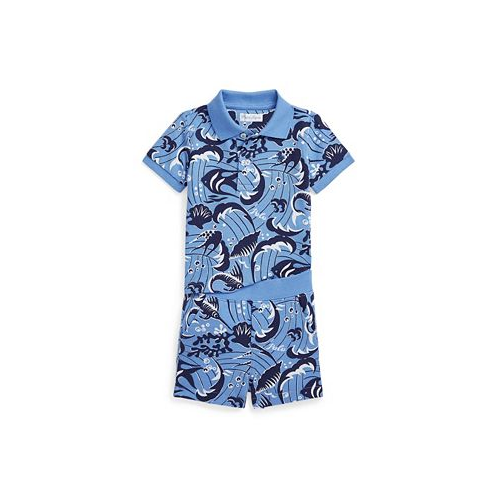 Polo Ralph Lauren Baby Boys Reef Print Cotton Polo Shirt and Shorts Set