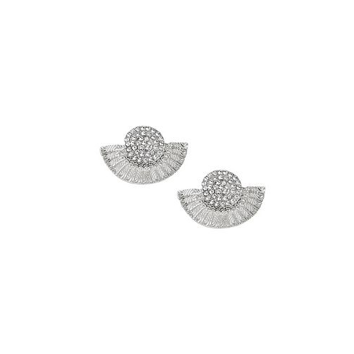 SOHI Womens Embellished Fan Drop Earrings