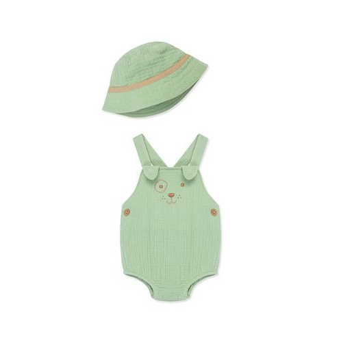 Little Me Baby Boys Puppy Sunsuit with Hat