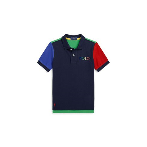 Polo Ralph Lauren Toddler and Little Boys Color-Blocked Ombre-Logo Mesh Polo Shirt