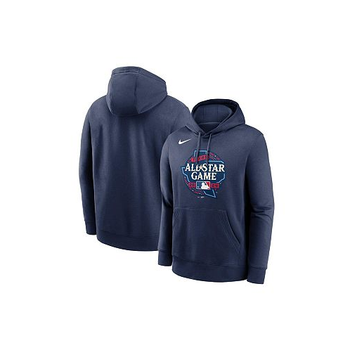 Nike Mens Navy 2024 MLB All-Star Game Logo Club Fleece Pullover Hoodie
