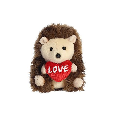 Aurora Mini Love Hedgehog Rolly Pet Round Plush Toy Brown 5