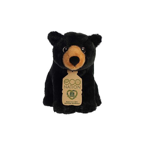 Aurora Medium Black Bear Eco Nation Eco-Friendly Plush Toy Black 9.5
