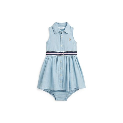 Polo Ralph Lauren Baby Girls Belted Chambray Shirtdress