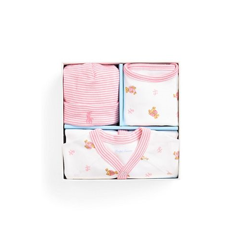 Polo Ralph Lauren Baby Girls Polo Bear Cotton 3-Piece Gift Set