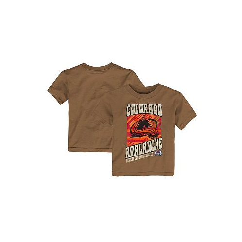 Outerstuff Toddler Boys and Girls Brown Distressed Colorado Avalanche Hip to the Game T-shirt
