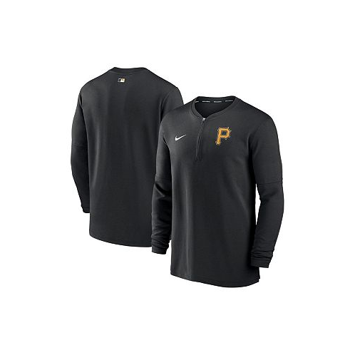 Nike Mens Black Pittsburgh Pirates Authentic Collection Game Time Performance Quarter-Zip Top
