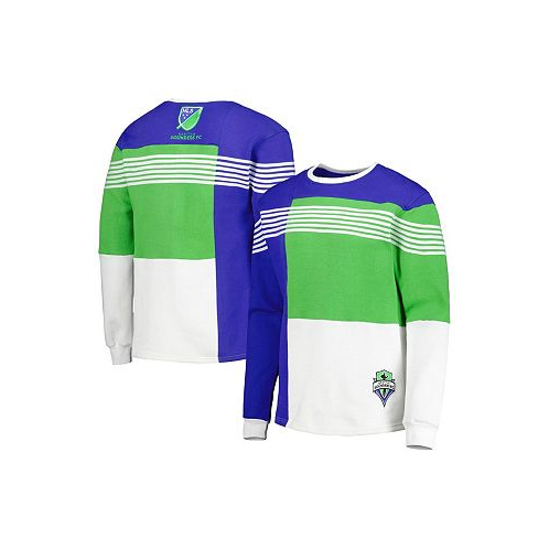 Grungy Gentleman Mens Blue Seattle Sounders FC Logo Pullover Sweatshirt