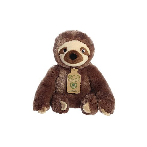 Aurora Medium Eco Hugs Sloth Eco Nation Eco-Friendly Plush Toy Brown 11