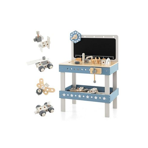 SUGIFT Kids Play Tool Workbench Set with 61 Pcs Tool and Parts Set