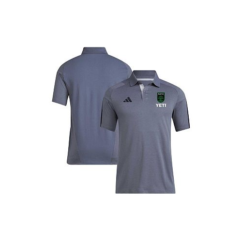 Adidas Mens Gray Austin FC 2024 Training Polo Shirt