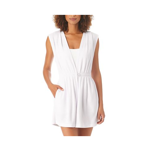 Anne Cole Womens Pleated Terry Cover-Up Robe