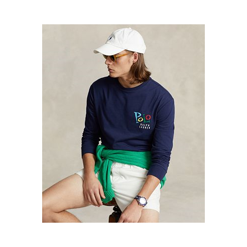 Polo Ralph Lauren Mens Long-Sleeve Jazz Graphic T-Shirt