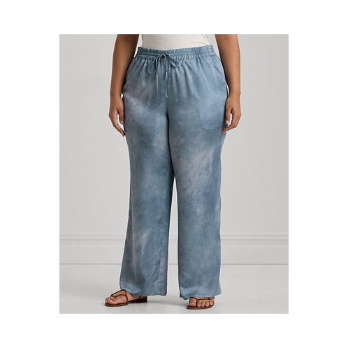 POLO Ralph Lauren Plus Size Printed Charmeuse Pants