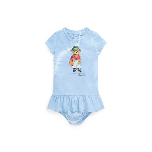 Polo Ralph Lauren Baby Girls Tie-Dye Polo Bear Cotton Dress and Bloomer Set