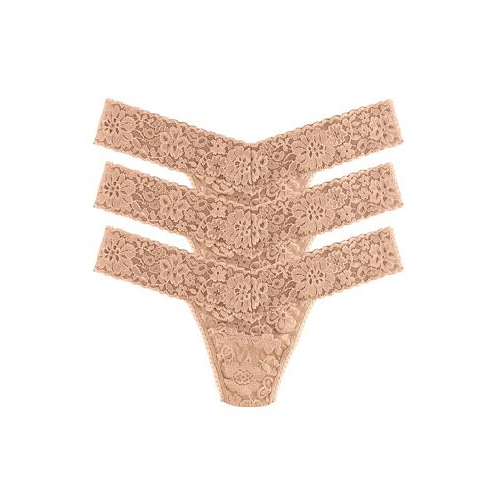 Hanky Panky Womens Daily Lace Low Rise 3 Pack Thong Underwear