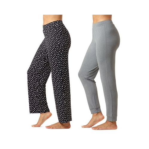 Hue Womens 2-Pk. Pure Comfort Mid-Rise Pajama Pants