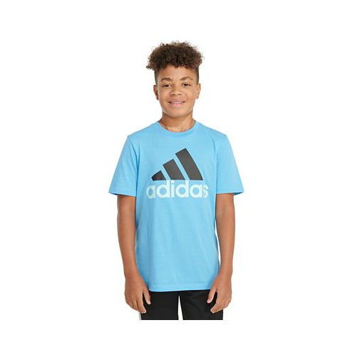 Adidas Big Boys Short Sleeve Two-Color Logo T-Shirt