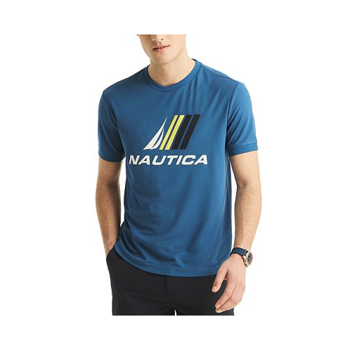 Nautica Mens Navtech Classic-Fit Logo Graphic Performance T-Shirt