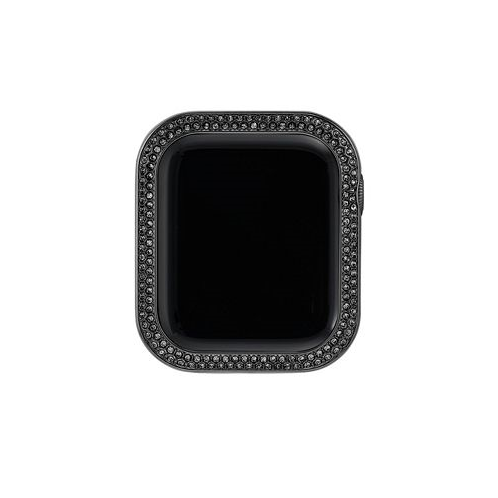 Anne Klein Womens Black Alloy Protective Case with Black Crystals designed for 41mm Apple Watch