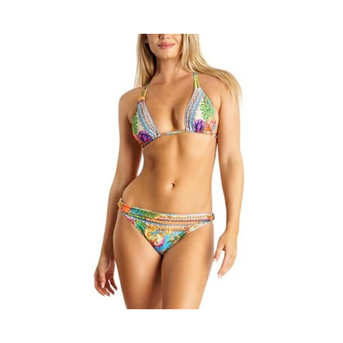 La Moda Clothing Womens Tropics Triangle Two Piece Bikini Set