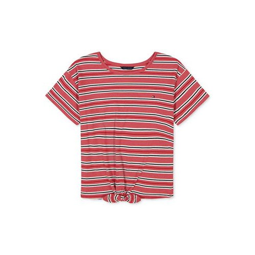 Tommy Hilfiger Little Girls Striped Tie-Front T-Shirt
