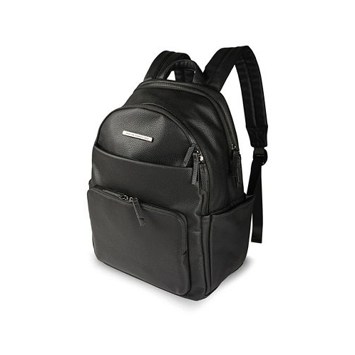 Kenneth Cole Reaction Double Compartment Faux Leather Womens 15 Laptop Fashion Backpack