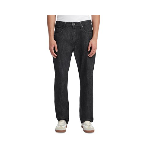 GUESS Mens Straight-Fit Dark-Wash Jeans