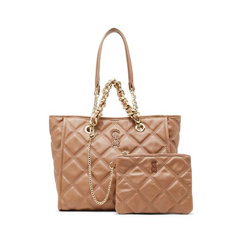 Steve Madden Katt Faux Leather Quilted Tote with Pouch