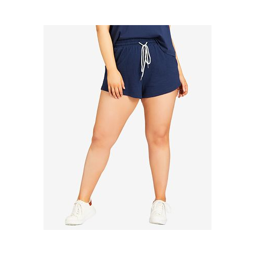 AVENUE Plus Size Simple Day Mini Short