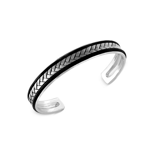 EFFY Collection EFFY Mens Woven Cuff Bracelet in Sterling Silver