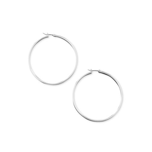 GUESS 2 Silver-Tone Hoop Earrings