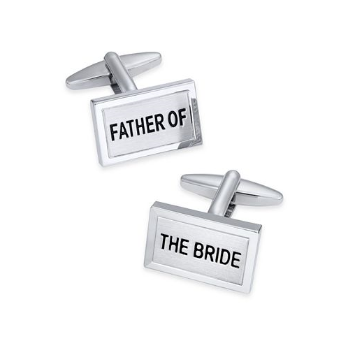 Rhona Sutton Sutton by Mens Silver-Tone Father of the Bride Cuff Links