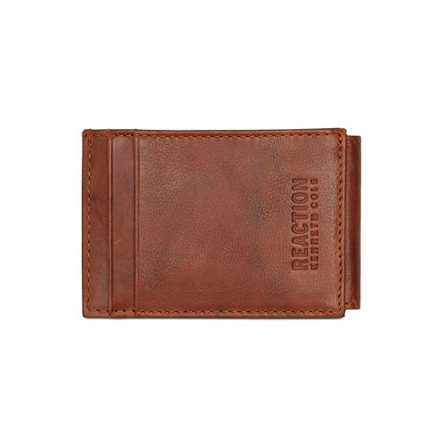 Kenneth Cole Reaction Mens Crunch Magnetic Front-Pocket Leather Wallet