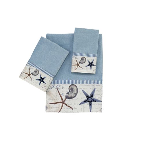 Avanti Antigua Starfish & Seashells Cotton Bath Towel 25 x 50