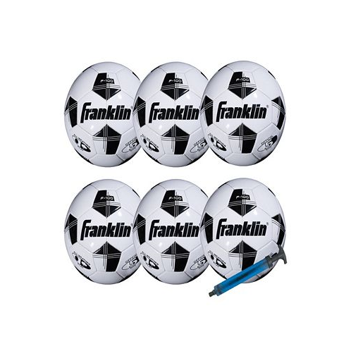Franklin Sports Size 5 Comp 100 6 Pack of Soccerballs Pump