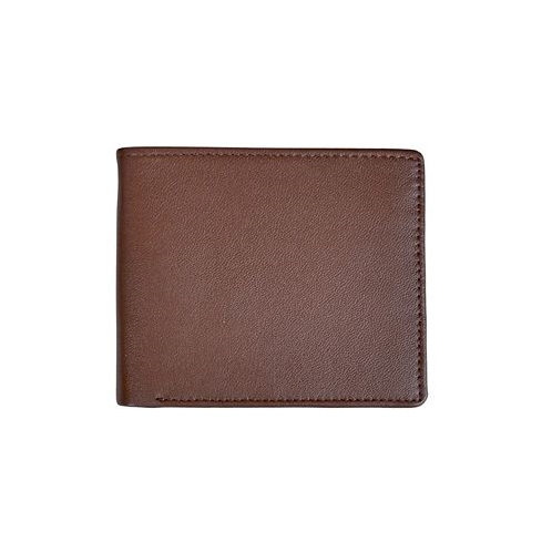ROYCE New York Mens Bifold Wallet with Zippered Coin Slot