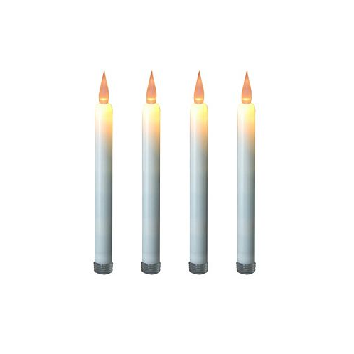 JH Specialties Inc/Lumabase Lumabase Set of 4 Flickering Amber Taper Candles